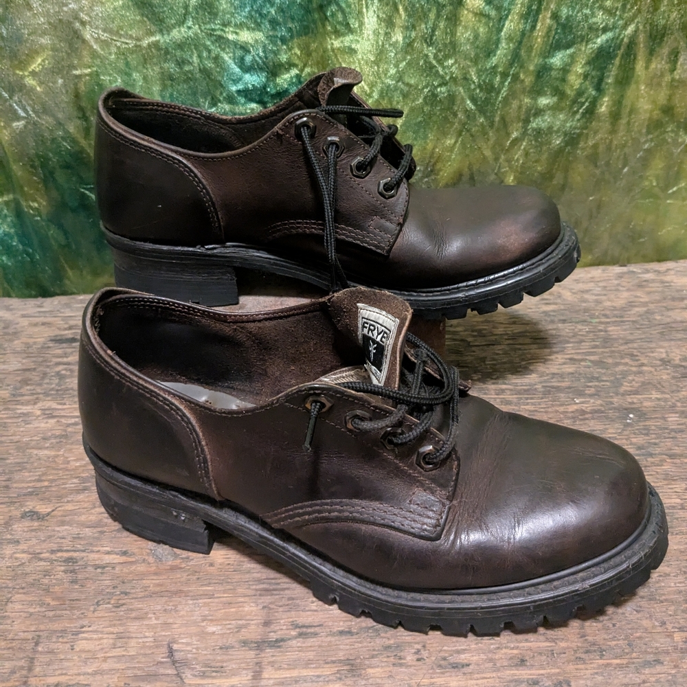 Men's Frye Brown Leather Chunky Oxford W/ Lug Sole